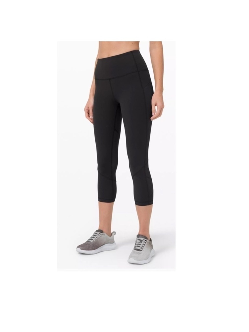 lululemon athletica Black Cropped Black Leggings